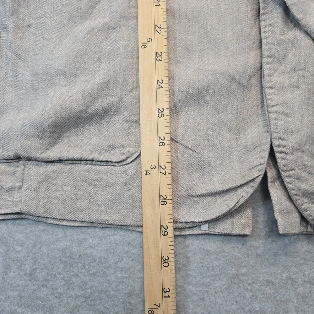 Tommy Bahama Limited Edition Mens Linen Herringbone Blazer Tan Beige Sz M